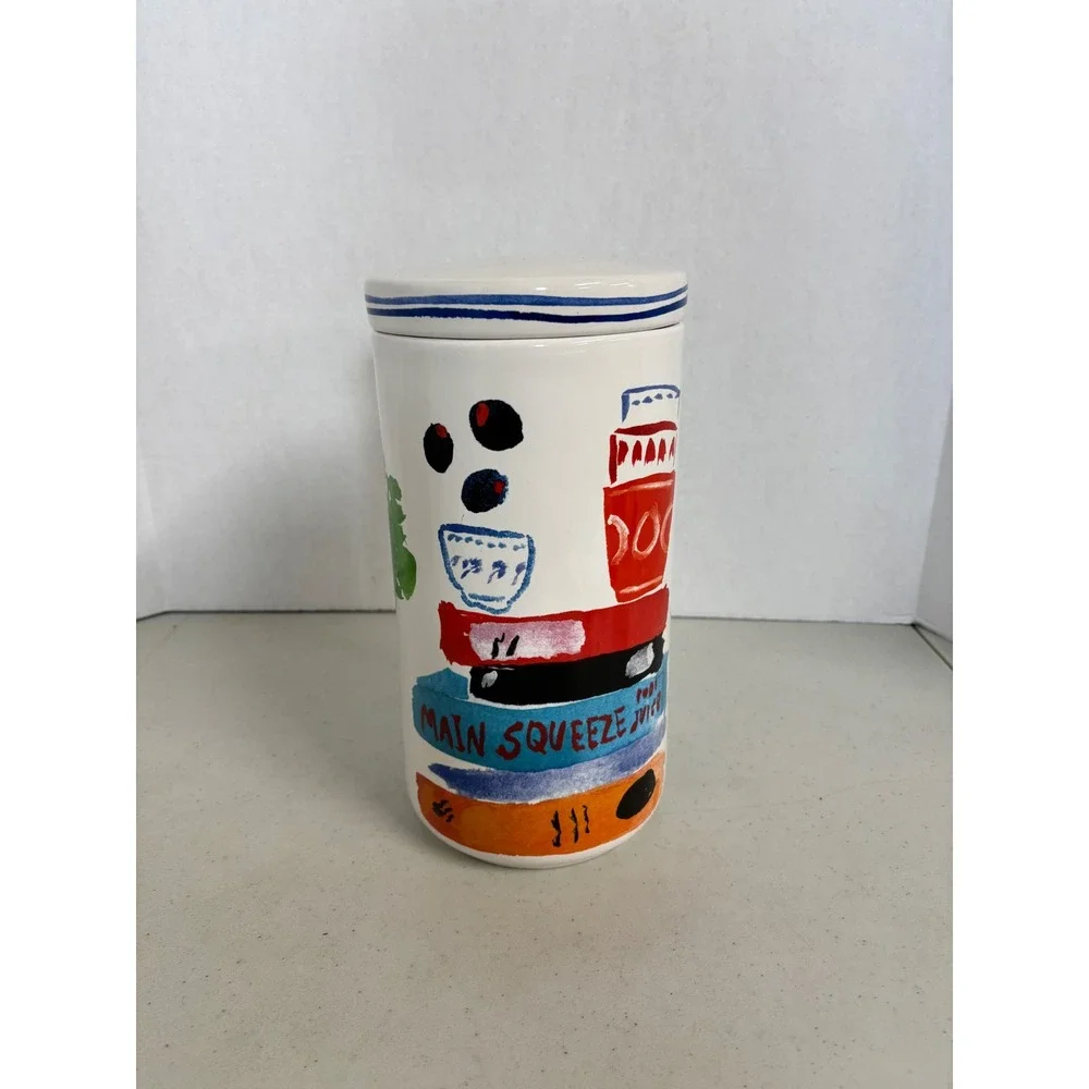 Kate Spade Lenox All In Good Taste Pretty Pantry Tall‎ 12in Ceramic Canister